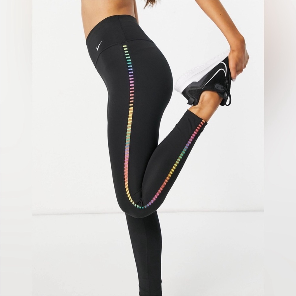 Nike Black Rainbow Ladder Tights